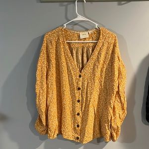 Anthropologie Maeve Floral Button-Down